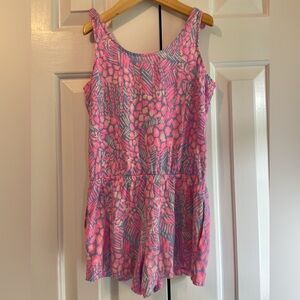 Lily Pulitzer Girls Romper Sz M (6-7)